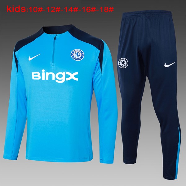 Bambino Felpa Allenamento Chelsea 2024-2025 Blu 5